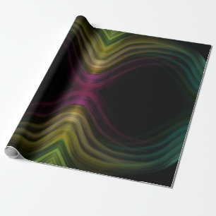 Colorful Groovy Psychedelic Pattern Abstract Art Wrapping Paper