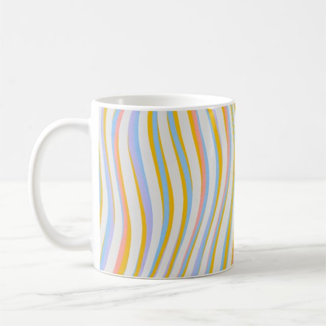 Colorful Groovy Swirl Coffee Mug (Left)