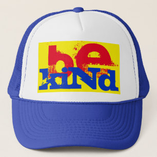 colorful grunge BE KIND lettering Trucker Hat