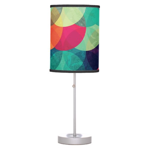 Colorful Grunge Circle Seamless Pattern Table Lamp