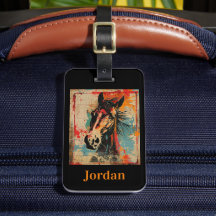 Colorful Grunge Custom Horse ID