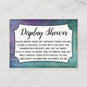 Colorful Grunge Display Bridal Shower Gift Card