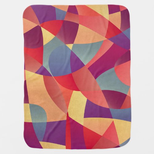 Colorful Grunge Geometric Triangles Background Baby Blanket