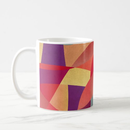 Colorful Grunge Geometric Triangles Background Coffee Mug