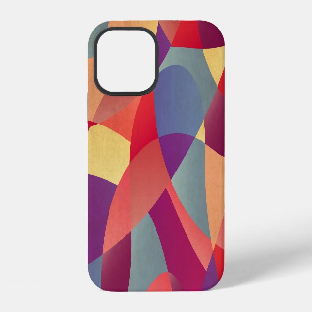 Colorful Grunge: Geometric Triangles Background Iphone Case (Back)