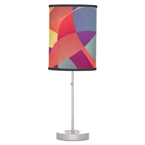 Colorful Grunge Geometric Triangles Background Table Lamp