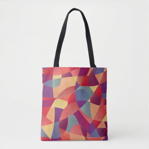 Colorful Grunge Geometric Triangles Background Tote Bag
