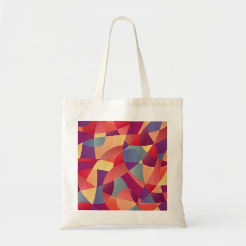 Colorful Grunge Geometric Triangles Background Tote Bag