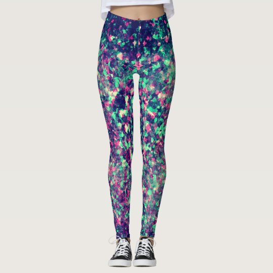 Colorful Grunge Kaleidoscope Pattern Leggings | Zazzle.com