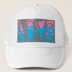 colorful grunge LOVE lettering Trucker Hat