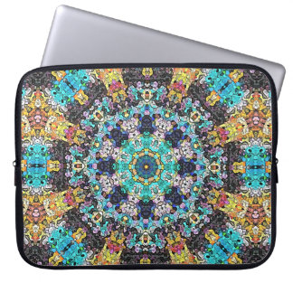 Colorful Grunge Mandala Laptop Sleeve