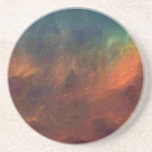 Colorful Grunge Paint Effect  Coaster
