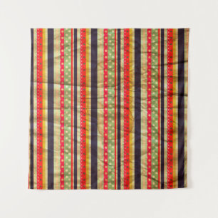 Colorful grunge stripes seamless pattern tapestry