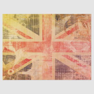 Colorful Grunge Union Jack Posh Gift Wrap Tissue Paper