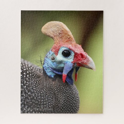Colorful Guinea_Fowl Portrait Jigsaw Puzzle