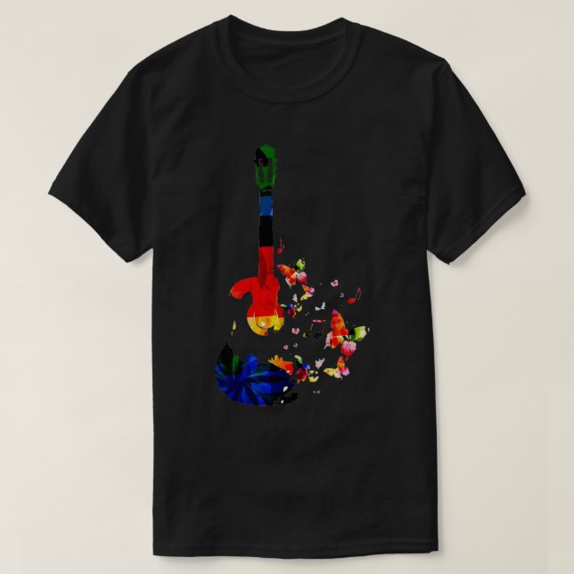 colorful guitar artwork T-Shirt (Design Front)