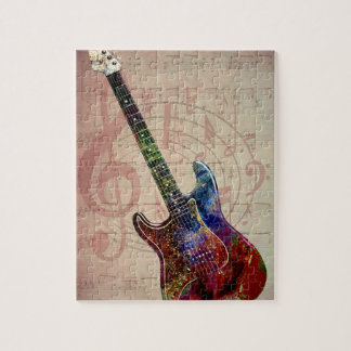 Colorful guitar jigsaw puzzle