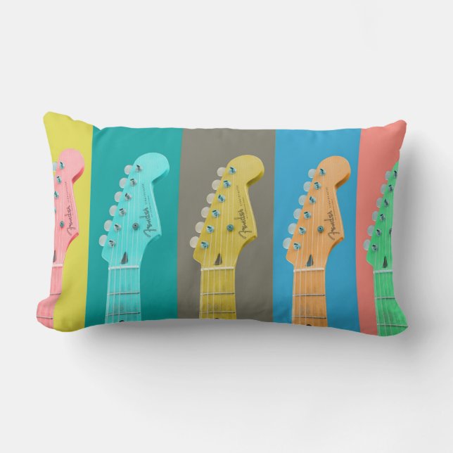 Colorful guitar  lumbar pillow (Front)