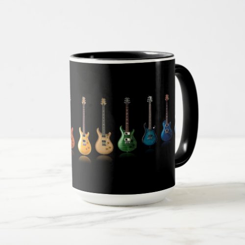 Colorful Guitar Player Music Lover Mug