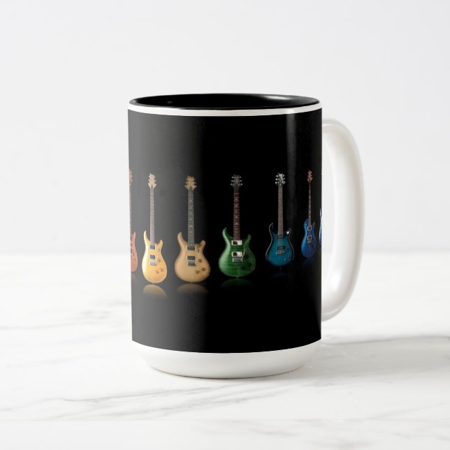 Colorful Guitar Player Music Lover Mug (Front Right)