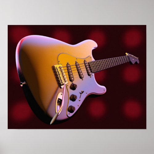 Colorful Guitar Poster