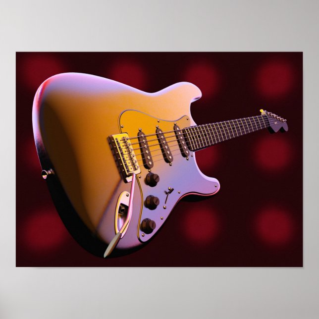 Colorful Guitar Poster (Front)