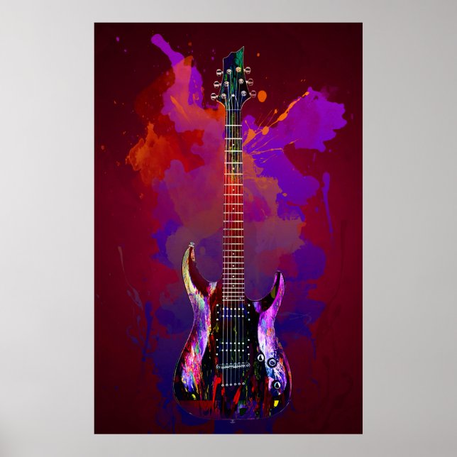 Colorful guitar poster (Front)