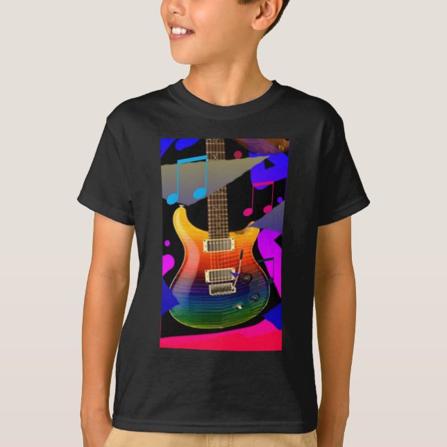 Colorful Guitar - Rock On! T-Shirt (Front)