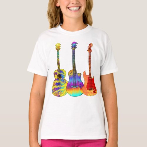 Colorful Guitar Rockstar T_Shirt