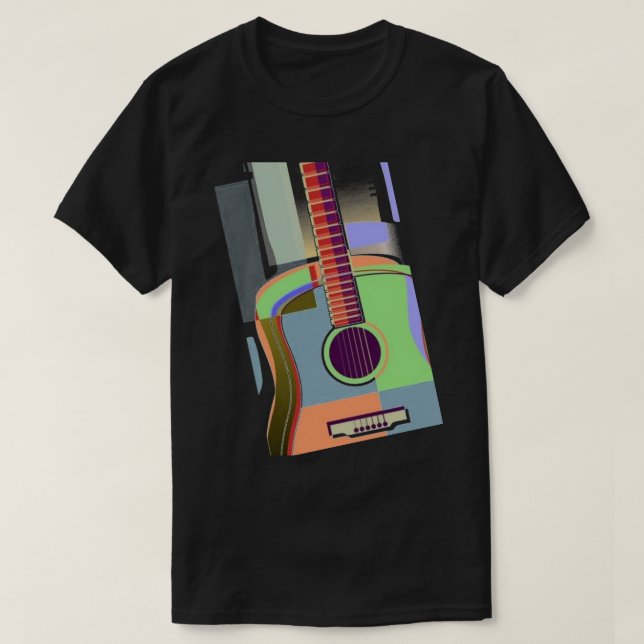 Colorful Guitar T-Shirt (Design Front)