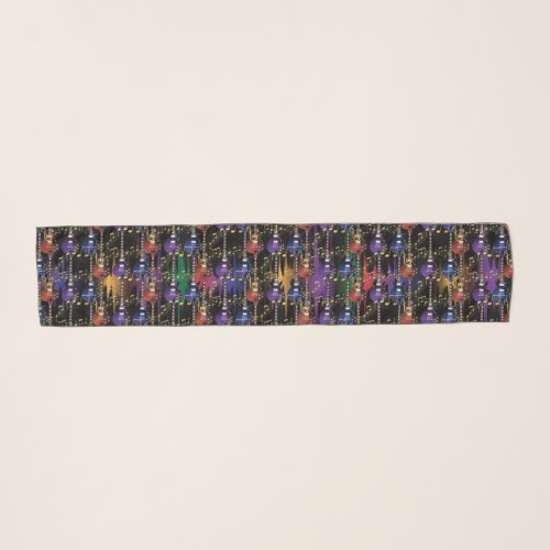 Colorful Guitars and Music Notes Scarf