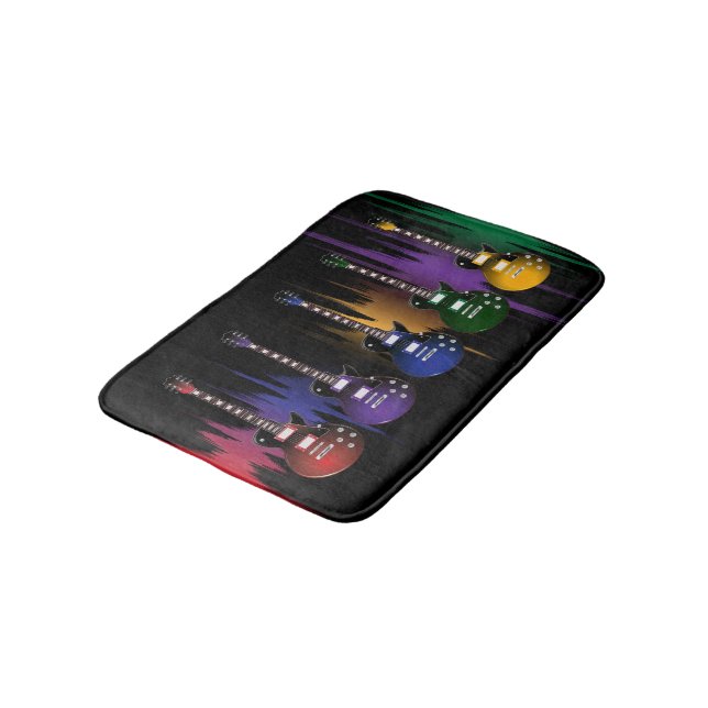 Colorful Guitars Bath Mat (Angled)