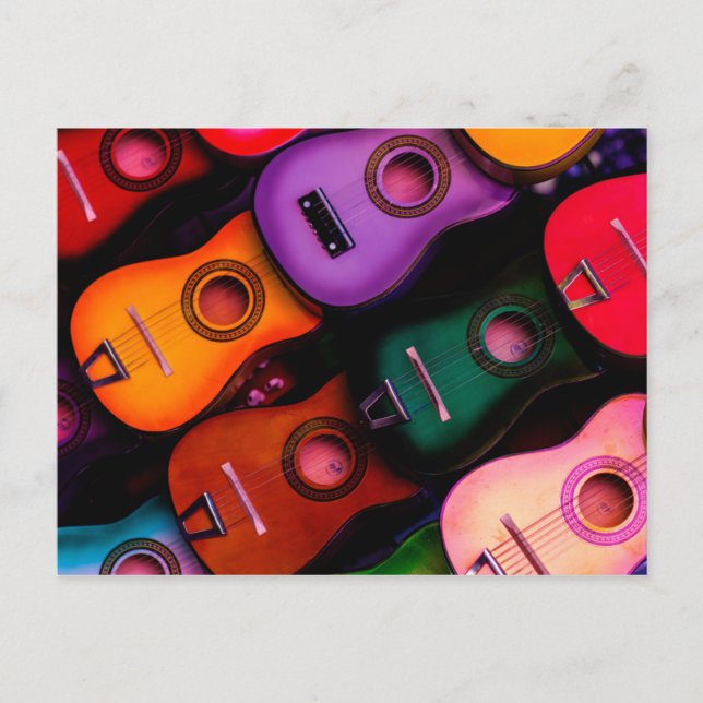 Colorful Guitars Postcard (Front)