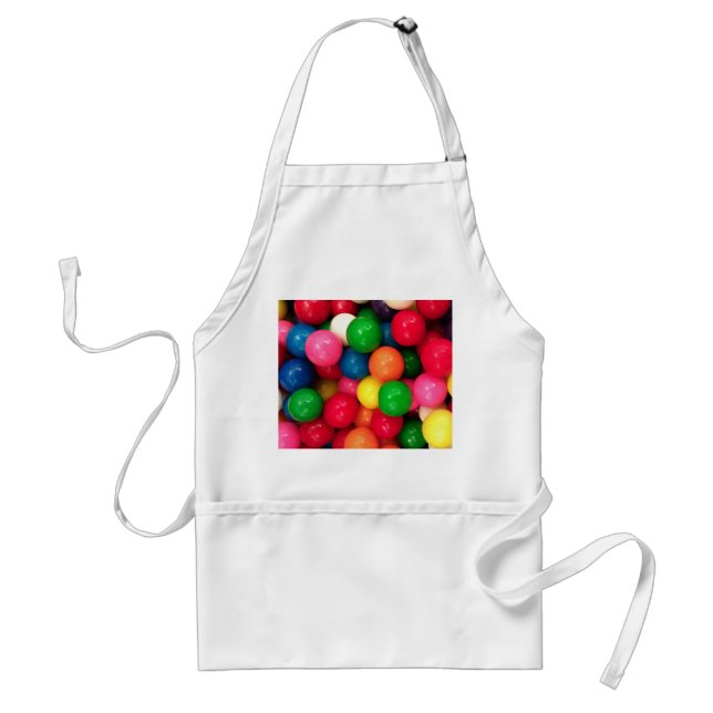 Colorful Gum Ball Candy Adult Apron (Front)