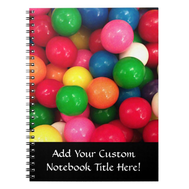 Colorful Gum Ball Candy Notebook (Front)