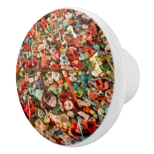 Colorful Gum Wall Ceramic Knob (Right)