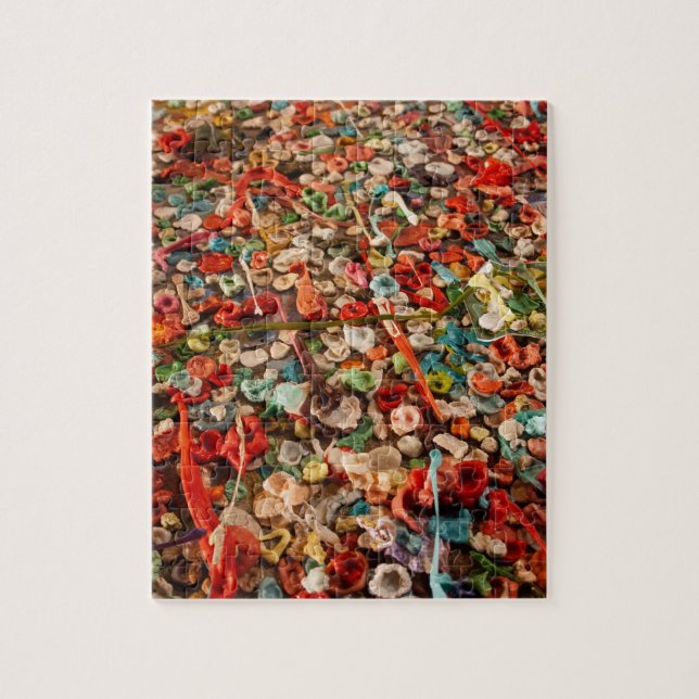 Colorful Gum Wall Jigsaw Puzzle (Vertical)