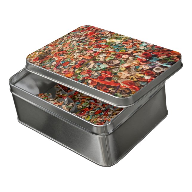 Colorful Gum Wall Jigsaw Puzzle (Lid Open)