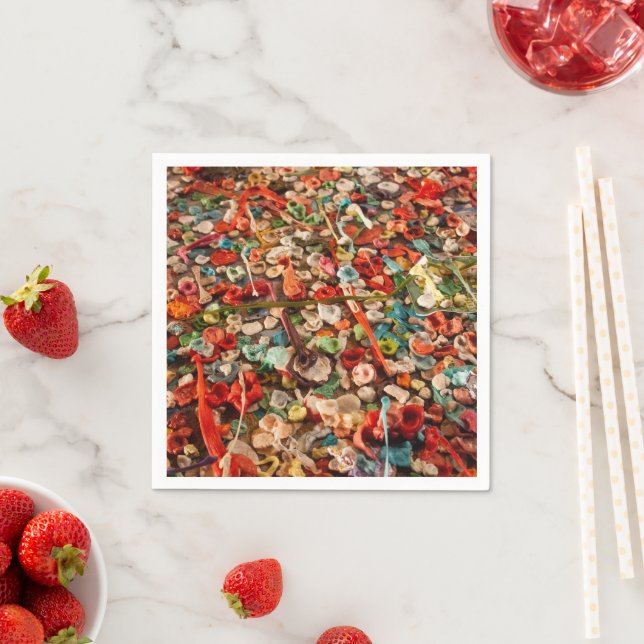 Colorful Gum Wall Napkins (Insitu)