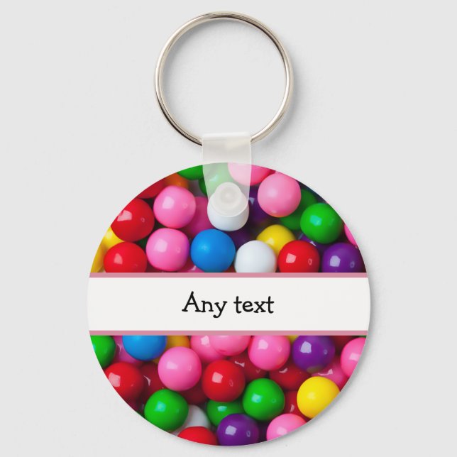 Colorful Gumball Graphic Keychain (Front)