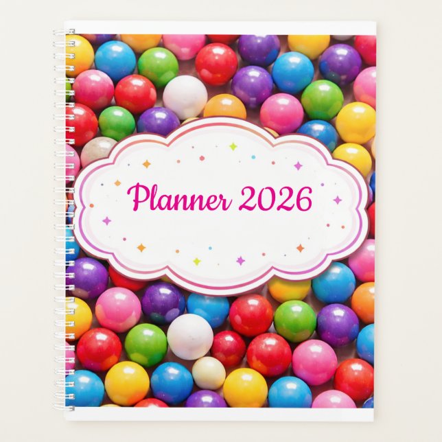 Colorful Gumball Planner Cover  (Front)