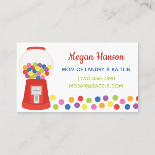 Colorful Gumballs Business or Contact Cards