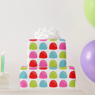 Colorful Gumdrop Pattern – Retro Candy Design Wrapping Paper
