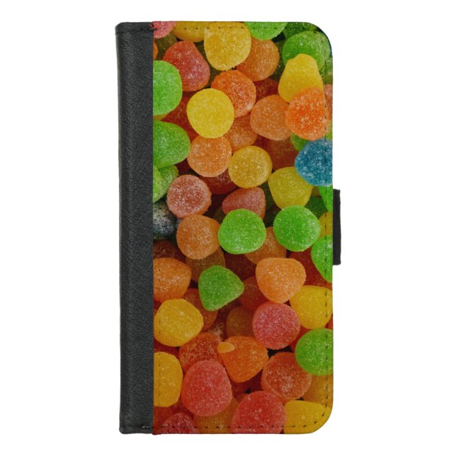 Colorful Gumdrops Candy iPhone Wallet Case (Front)