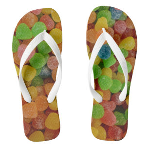 Colorful Gumdrops Candy  Quirky Flip Flops