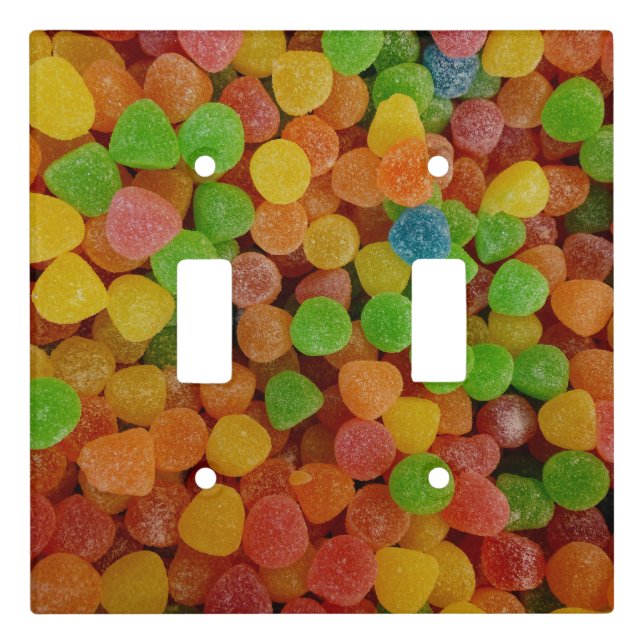 Colorful Gumdrops Candy Quirky Light Switch Cover (Front)