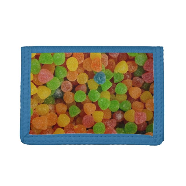 Colorful Gumdrops Candy Quirky Trifold Wallet (Front)