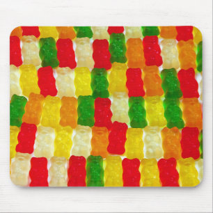 Colorful gummi bear candy mouse pad
