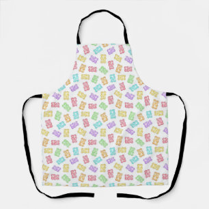 Colorful Gummy Bear Pattern Cute Candy Rainbow S Apron