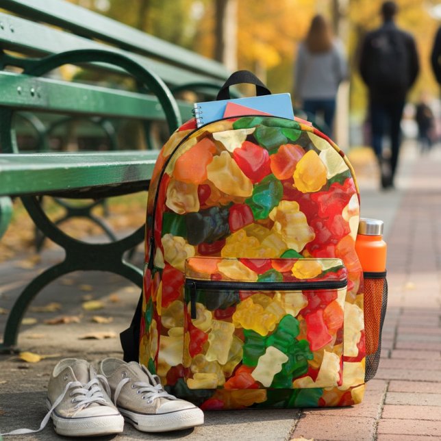 Colorful Gummy Bears All-Over Print Printed Backpack (Creator Uploaded)
